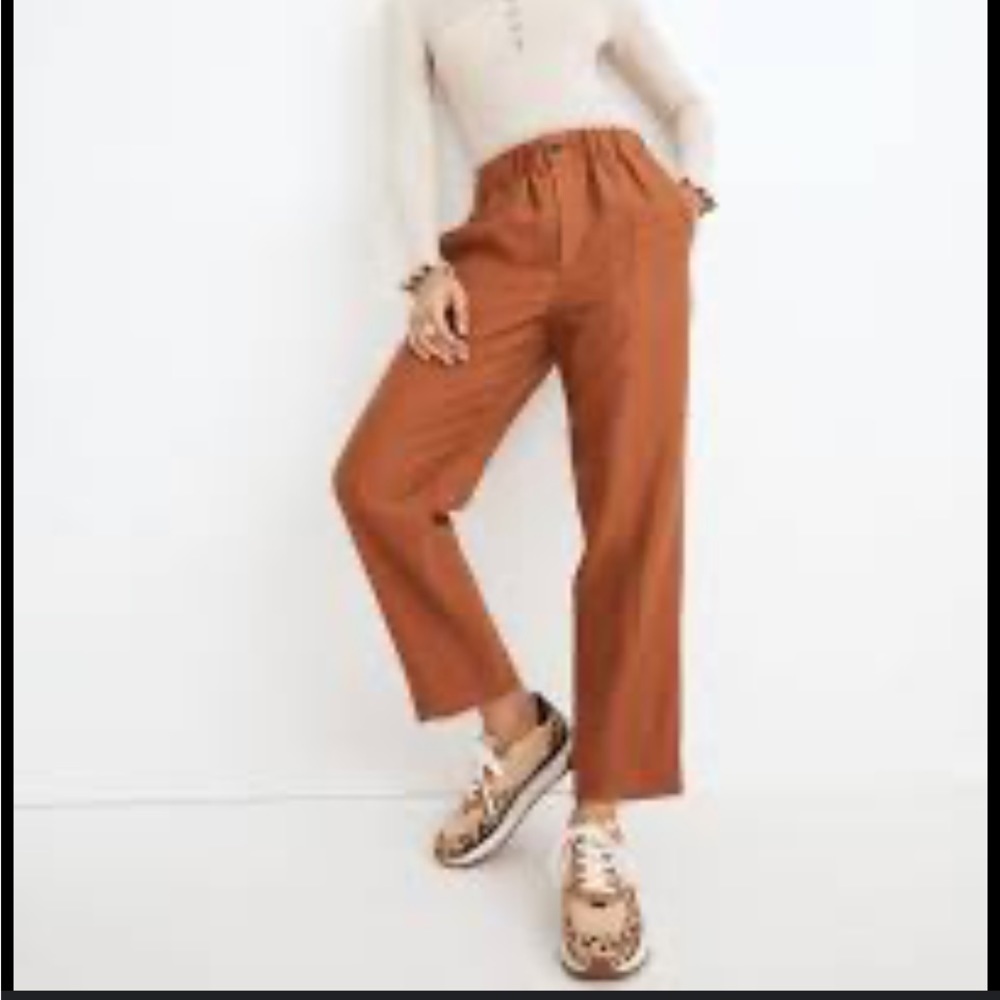 50%offw❤️ Madewell Paperbag Tapered Pants in Copper Rust High Rise S make offer